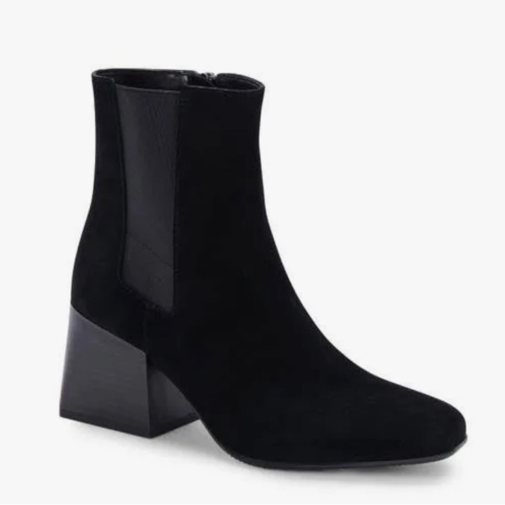 NEW Blondo x Zappos Scarlett Black Suede waterproof ankle boot women size 6